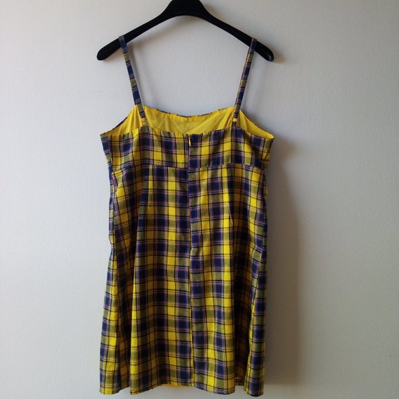 Urban Outfitters Yellow Plaid Dress Size M - Picture 3 of 10